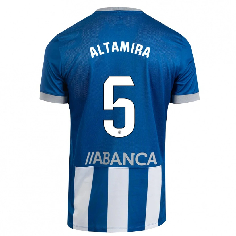 Danxen Børn Inés Altamira #5 Blå Grå Hvid Hjemmebane Spillertrøjer 2026/27 Trøje T-Shirt