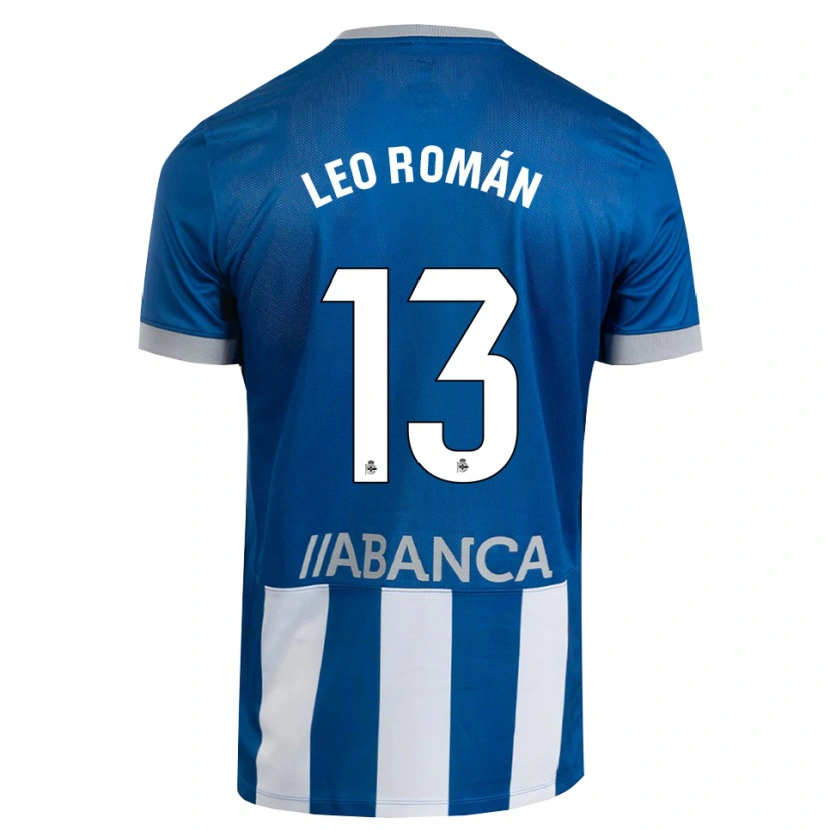 Danxen Børn Leo Román #13 Blå Grå Hvid Hjemmebane Spillertrøjer 2026/27 Trøje T-Shirt