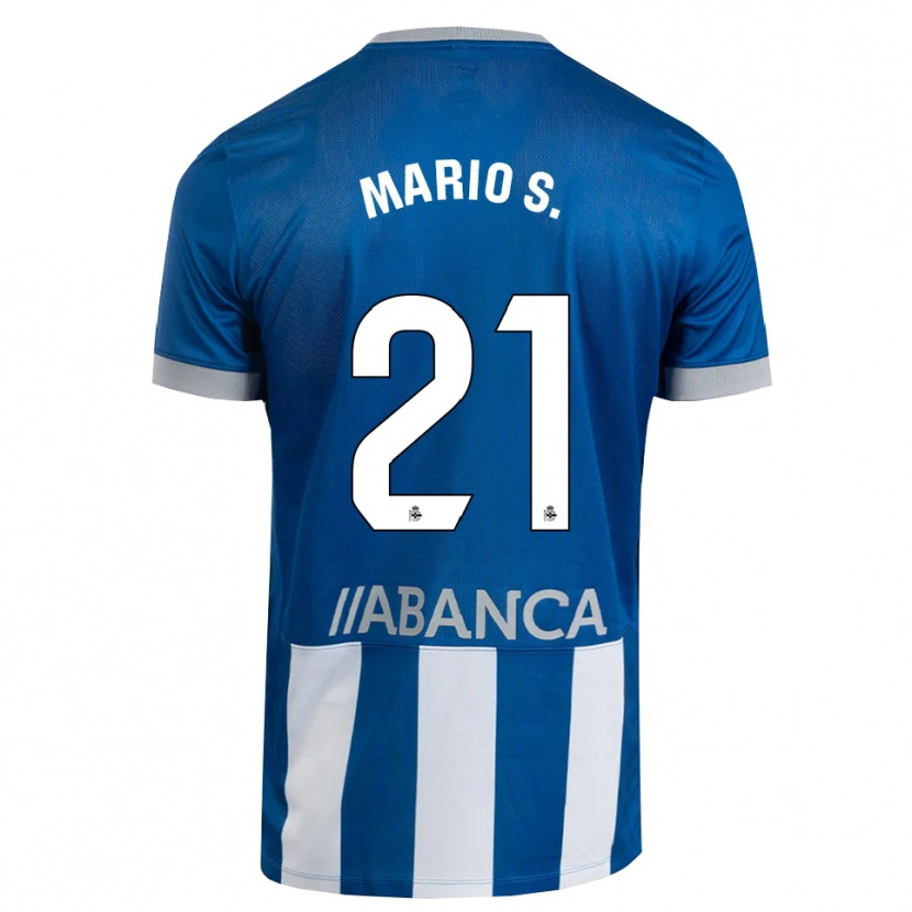 Danxen Børn Mario Soriano #21 Blå Grå Hvid Hjemmebane Spillertrøjer 2026/27 Trøje T-Shirt