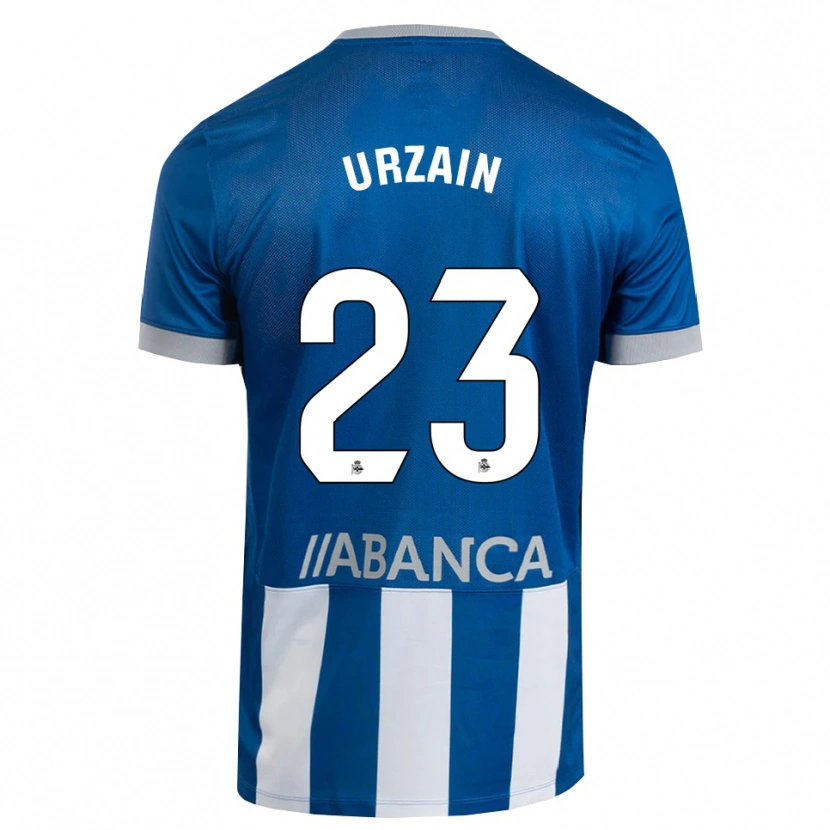 Danxen Børn Fabián Urzain #23 Blå Grå Hvid Hjemmebane Spillertrøjer 2026/27 Trøje T-Shirt