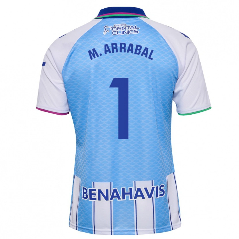 Danxen Børn María Arrabal Martin #1 Dyb Himmelblå Hvid Hjemmebane Spillertrøjer 2026/27 Trøje T-Shirt