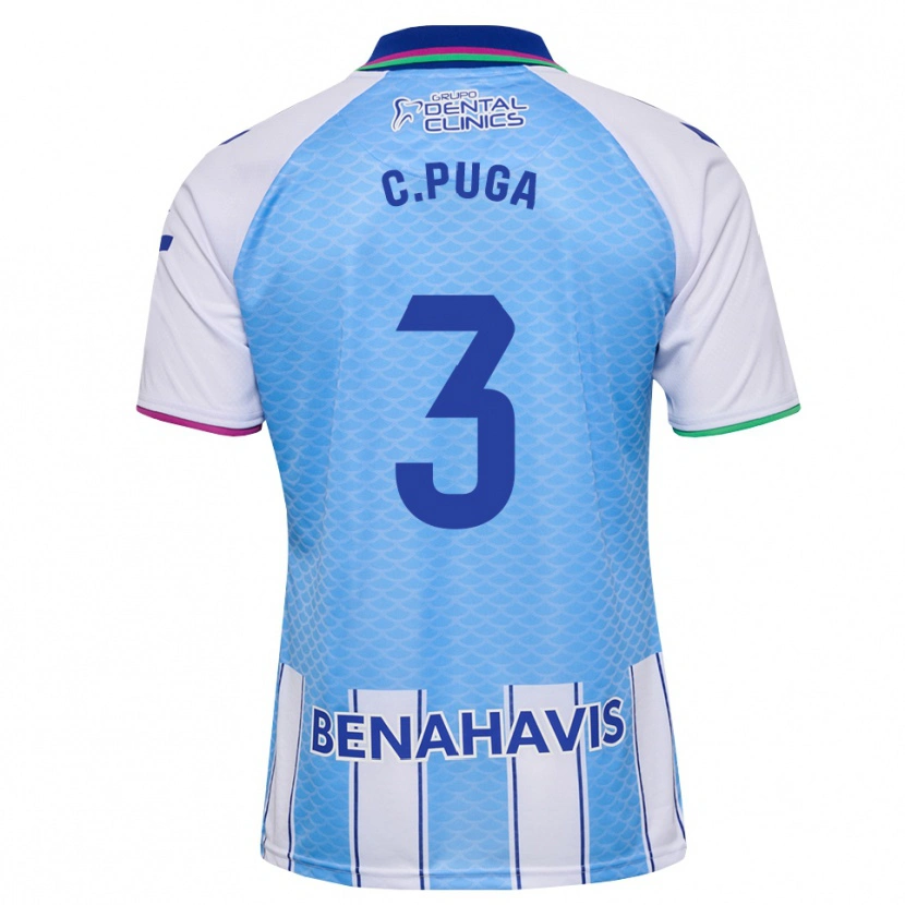Danxen Børn Carlos Puga #3 Dyb Himmelblå Hvid Hjemmebane Spillertrøjer 2026/27 Trøje T-Shirt