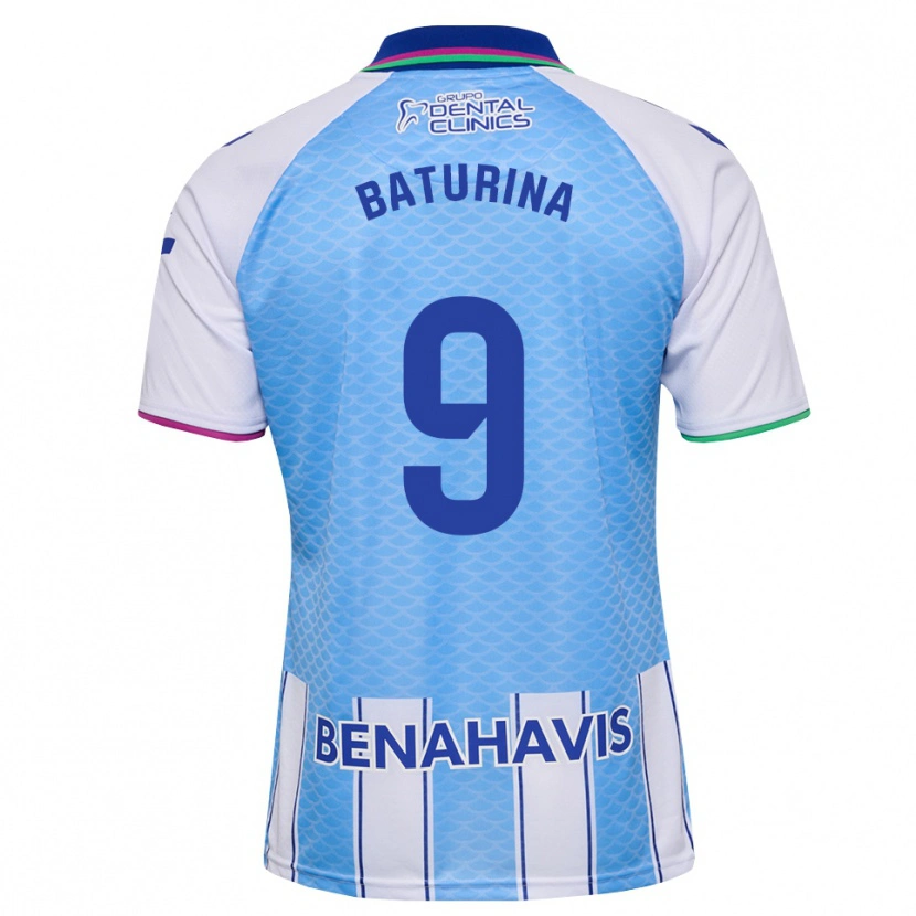Danxen Børn Roko Baturina #9 Dyb Himmelblå Hvid Hjemmebane Spillertrøjer 2026/27 Trøje T-Shirt