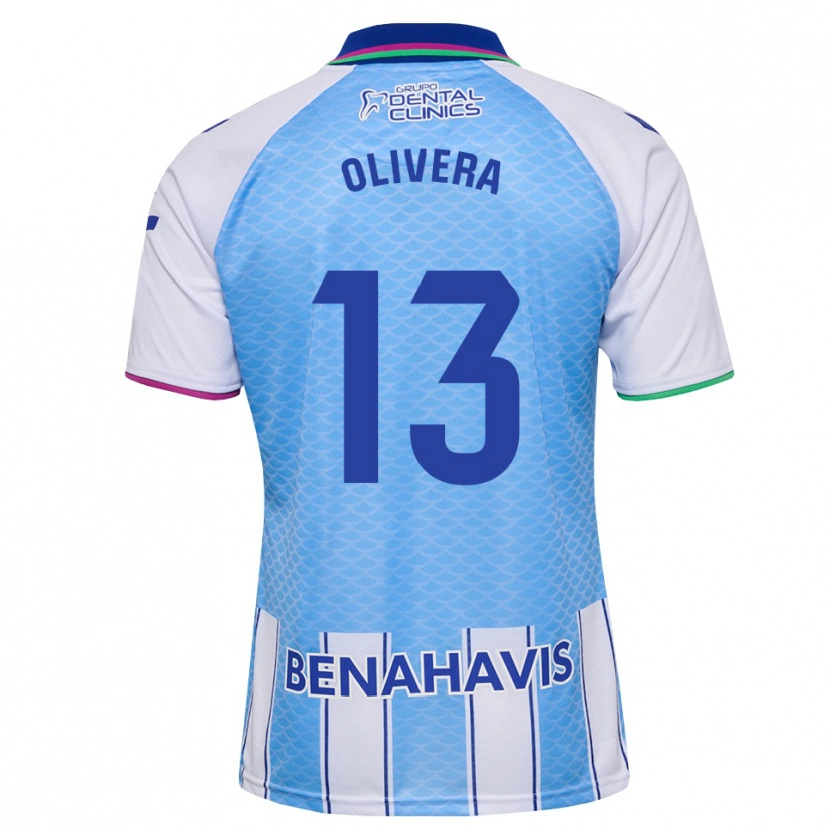 Danxen Børn Fernando Olivera #13 Dyb Himmelblå Hvid Hjemmebane Spillertrøjer 2026/27 Trøje T-Shirt