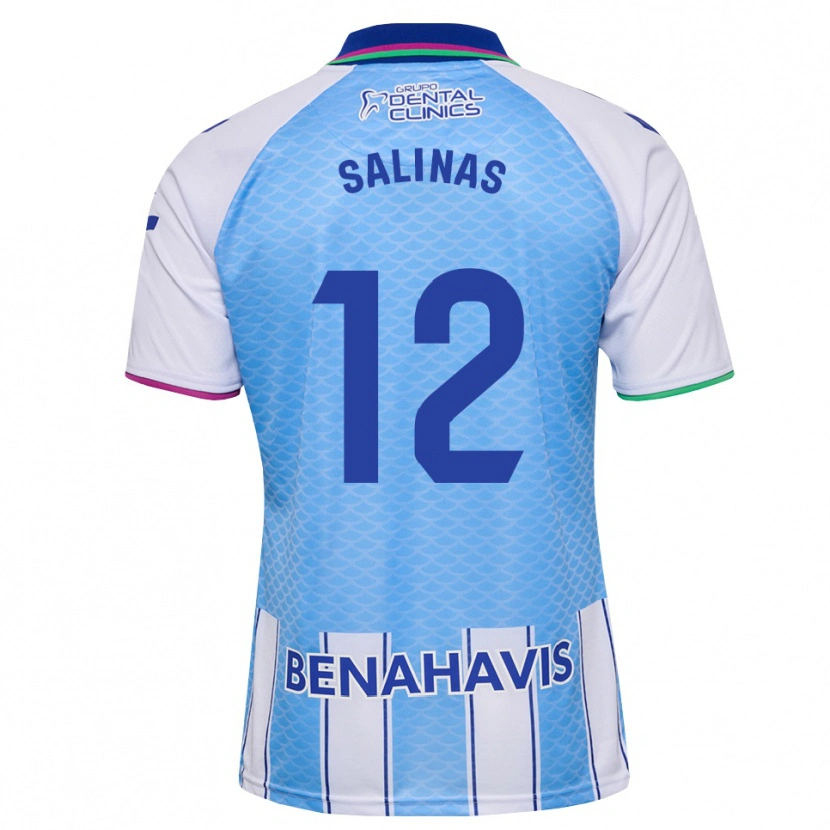 Danxen Børn José Salinas #12 Dyb Himmelblå Hvid Hjemmebane Spillertrøjer 2026/27 Trøje T-Shirt