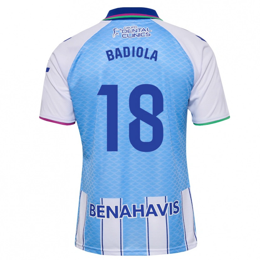 Danxen Børn Ibon Badiola #18 Dyb Himmelblå Hvid Hjemmebane Spillertrøjer 2026/27 Trøje T-Shirt