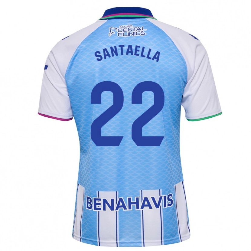 Danxen Børn Miguel Santaella #22 Dyb Himmelblå Hvid Hjemmebane Spillertrøjer 2026/27 Trøje T-Shirt