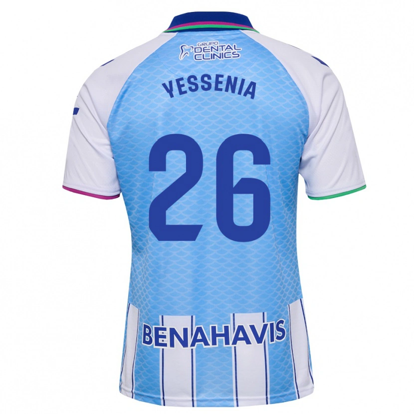 Danxen Børn Yessenia Alcaide Martin #26 Dyb Himmelblå Hvid Hjemmebane Spillertrøjer 2026/27 Trøje T-Shirt