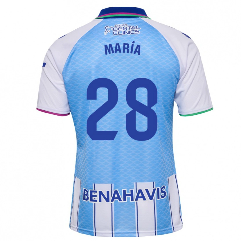 Danxen Børn María Albacete Pato #28 Dyb Himmelblå Hvid Hjemmebane Spillertrøjer 2026/27 Trøje T-Shirt