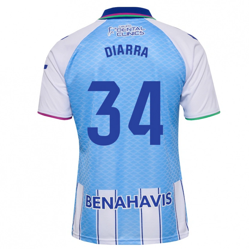Danxen Børn Cherif Diarra #34 Dyb Himmelblå Hvid Hjemmebane Spillertrøjer 2026/27 Trøje T-Shirt