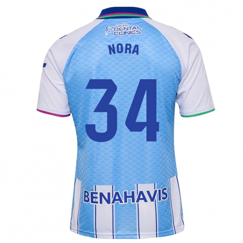 Danxen Børn Nora #34 Dyb Himmelblå Hvid Hjemmebane Spillertrøjer 2026/27 Trøje T-Shirt