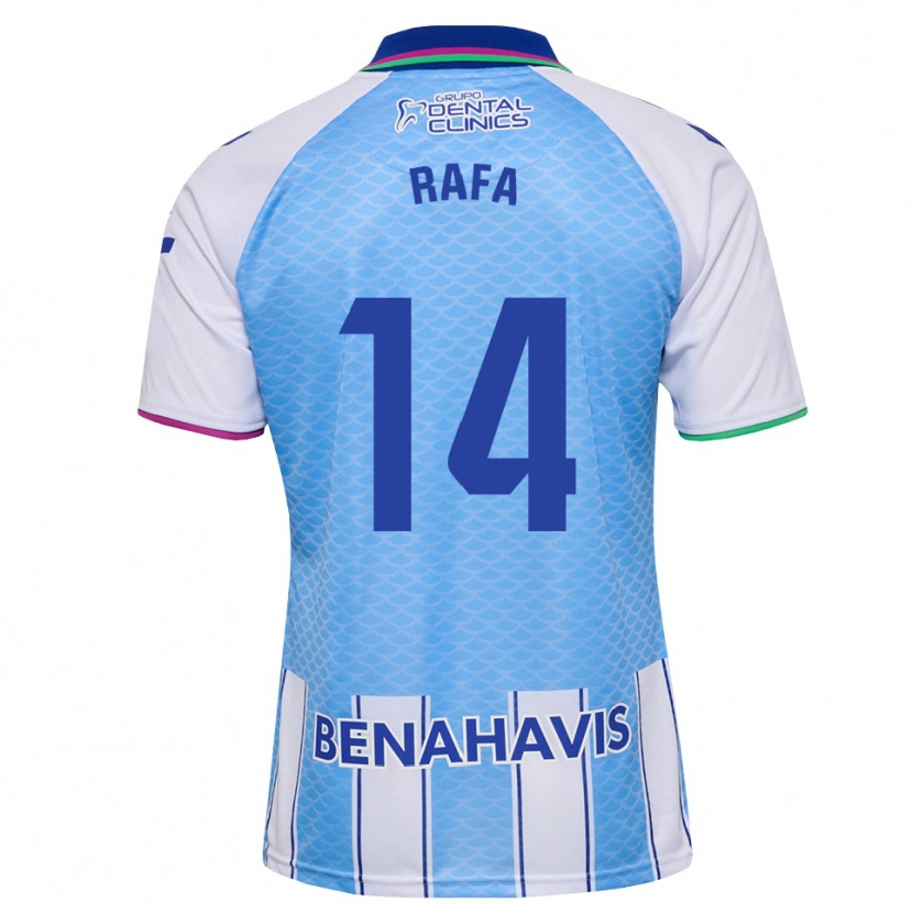 Danxen Børn Rafa Rodríguez #14 Dyb Himmelblå Hvid Hjemmebane Spillertrøjer 2026/27 Trøje T-Shirt