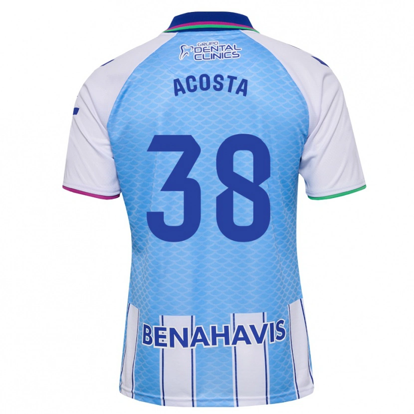 Danxen Børn Judith Acosta #38 Dyb Himmelblå Hvid Hjemmebane Spillertrøjer 2026/27 Trøje T-Shirt