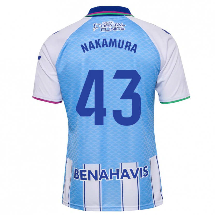 Danxen Børn Mare Nakamura #43 Dyb Himmelblå Hvid Hjemmebane Spillertrøjer 2026/27 Trøje T-Shirt