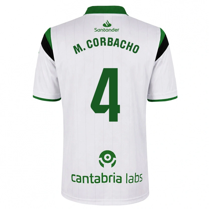 Danxen Børn María Corbacho Carrero #4 Hvid Grøn Sort Hjemmebane Spillertrøjer 2026/27 Trøje T-Shirt