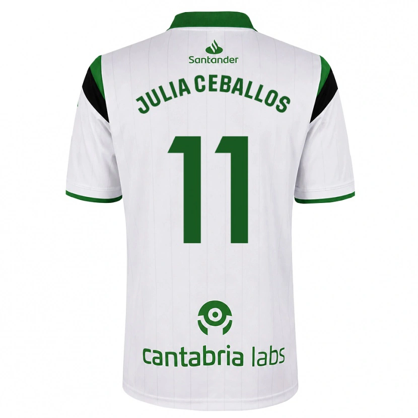 Danxen Børn Julia Ceballos Carrancio #11 Hvid Grøn Sort Hjemmebane Spillertrøjer 2026/27 Trøje T-Shirt