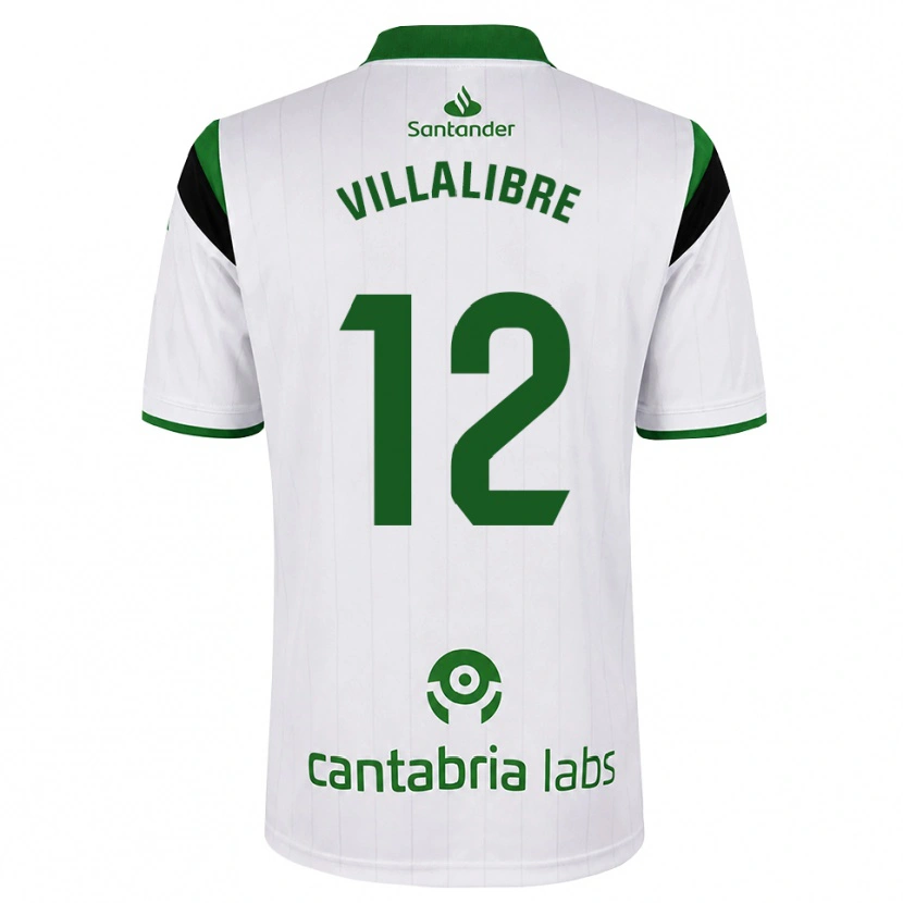 Danxen Børn Asier Villalibre #12 Hvid Grøn Sort Hjemmebane Spillertrøjer 2026/27 Trøje T-Shirt