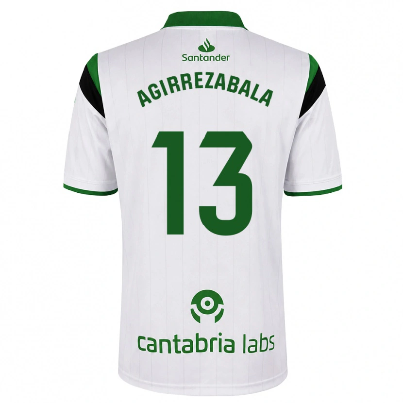 Danxen Børn Julen Agirrezabala #13 Hvid Grøn Sort Hjemmebane Spillertrøjer 2026/27 Trøje T-Shirt