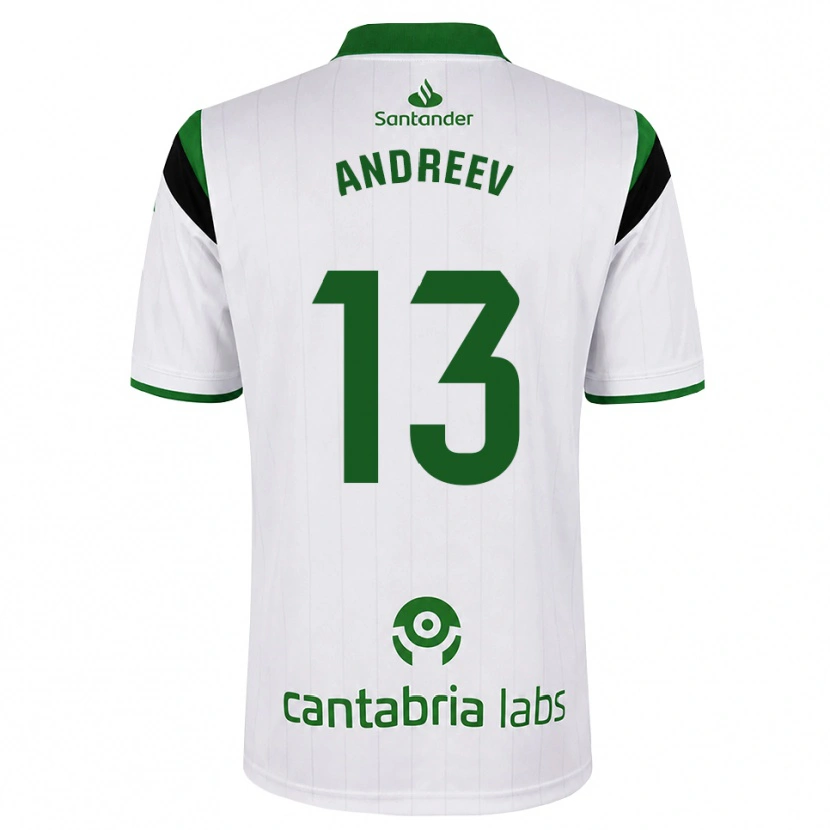 Danxen Børn Plamen Andreev #13 Hvid Grøn Sort Hjemmebane Spillertrøjer 2026/27 Trøje T-Shirt