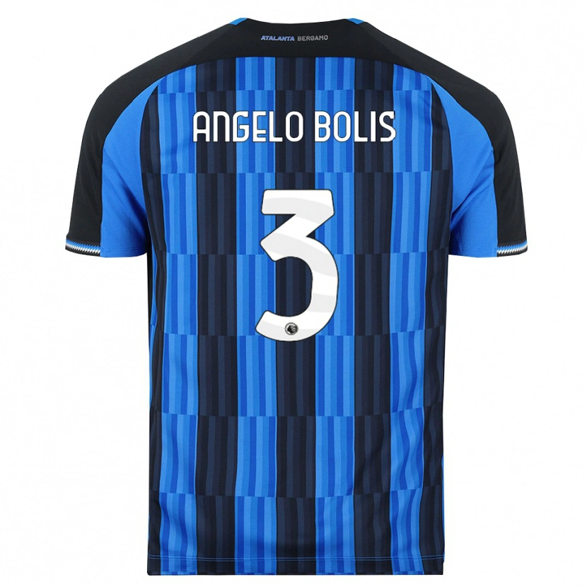 Danxen Børn Tommaso Angelo Bolis #3 Blå Sort Rød Hjemmebane Spillertrøjer 2026/27 Trøje T-Shirt