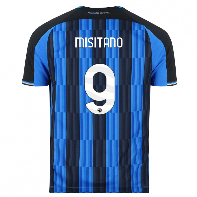 Danxen Børn Giulio Misitano #9 Blå Sort Rød Hjemmebane Spillertrøjer 2026/27 Trøje T-Shirt