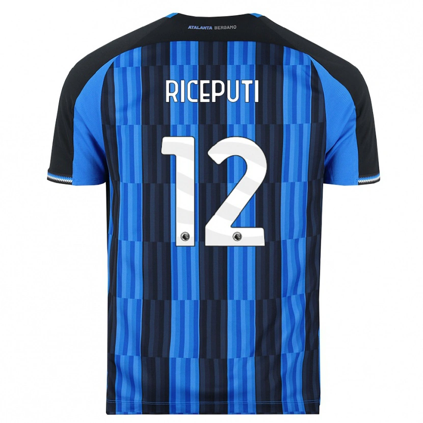 Danxen Børn Davide Riceputi #12 Blå Sort Rød Hjemmebane Spillertrøjer 2026/27 Trøje T-Shirt