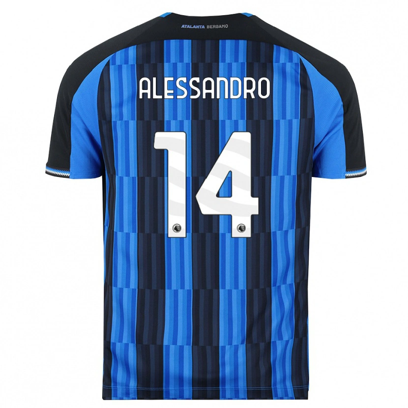 Danxen Børn Alessandro Rinaldi #14 Blå Sort Rød Hjemmebane Spillertrøjer 2026/27 Trøje T-Shirt