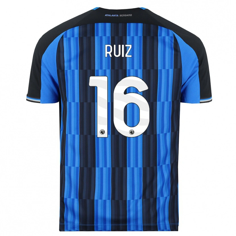 Danxen Børn Gerard Ruiz #16 Blå Sort Rød Hjemmebane Spillertrøjer 2026/27 Trøje T-Shirt