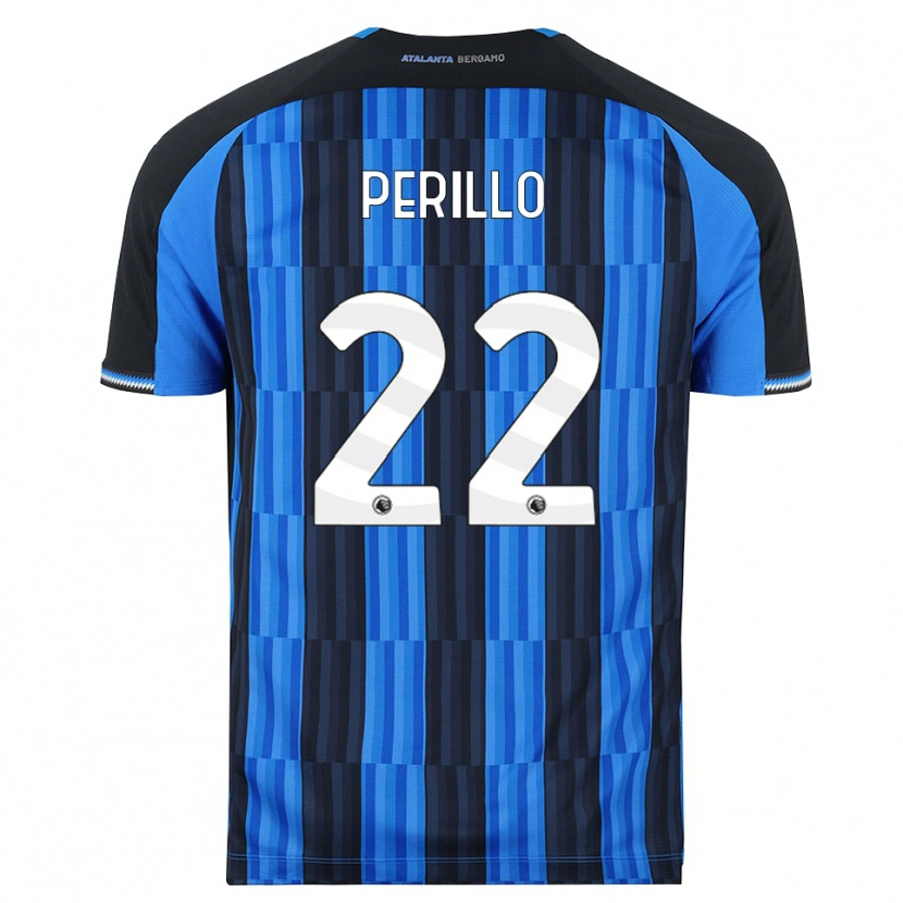 Danxen Børn Diego Perillo #22 Blå Sort Rød Hjemmebane Spillertrøjer 2026/27 Trøje T-Shirt