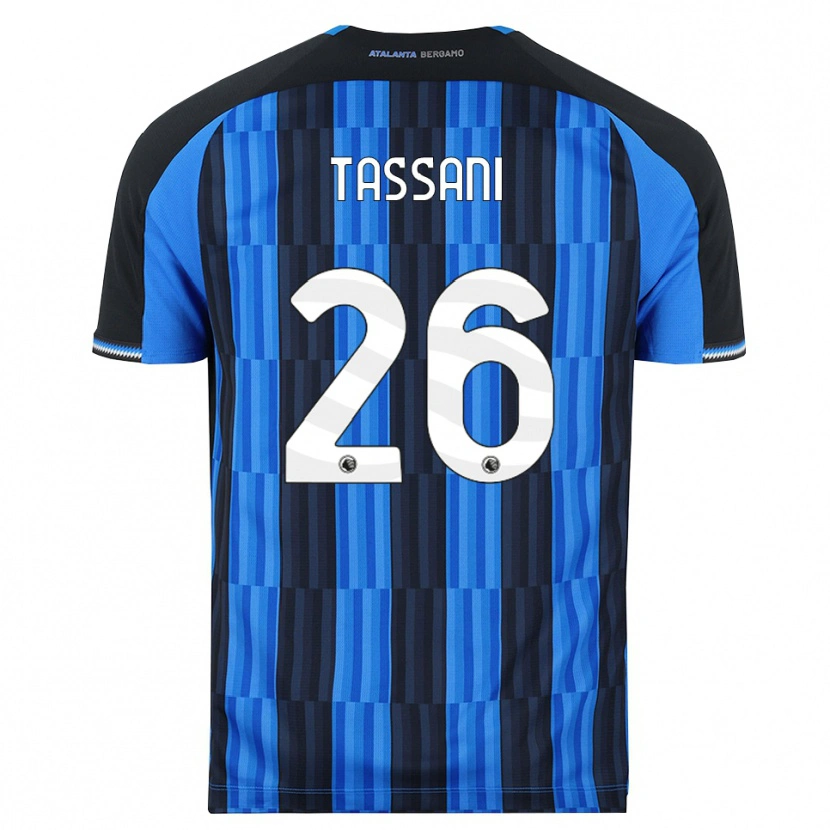 Danxen Børn Alessandro Tassani #26 Blå Sort Rød Hjemmebane Spillertrøjer 2026/27 Trøje T-Shirt