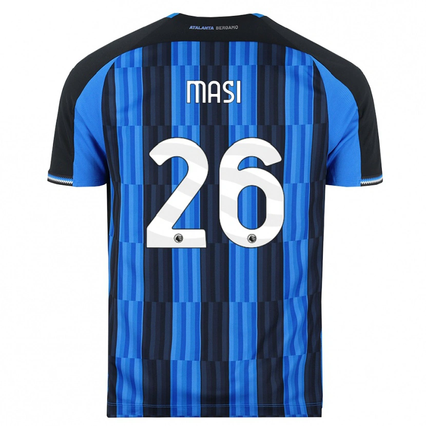 Danxen Børn Alberto Masi #26 Blå Sort Rød Hjemmebane Spillertrøjer 2026/27 Trøje T-Shirt