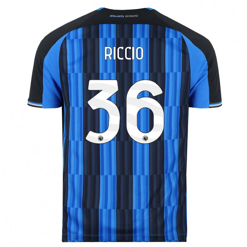Danxen Børn Lorenzo Riccio #36 Blå Sort Rød Hjemmebane Spillertrøjer 2026/27 Trøje T-Shirt