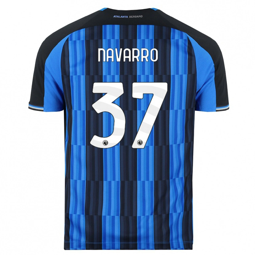 Danxen Børn Albert Navarro #37 Blå Sort Rød Hjemmebane Spillertrøjer 2026/27 Trøje T-Shirt