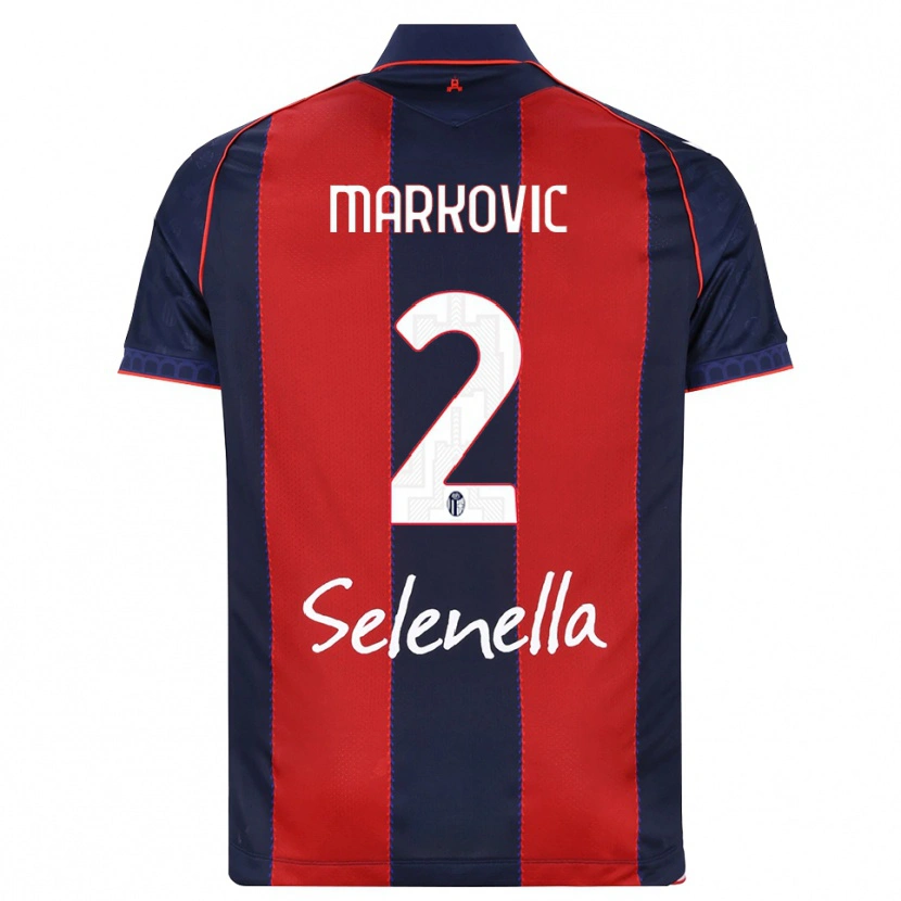 Danxen Børn Petar Markovic #2 Kongelig Blå Rød Hvid Hjemmebane Spillertrøjer 2026/27 Trøje T-Shirt