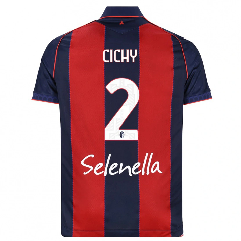 Danxen Børn Natan Cichy #2 Kongelig Blå Rød Hvid Hjemmebane Spillertrøjer 2026/27 Trøje T-Shirt
