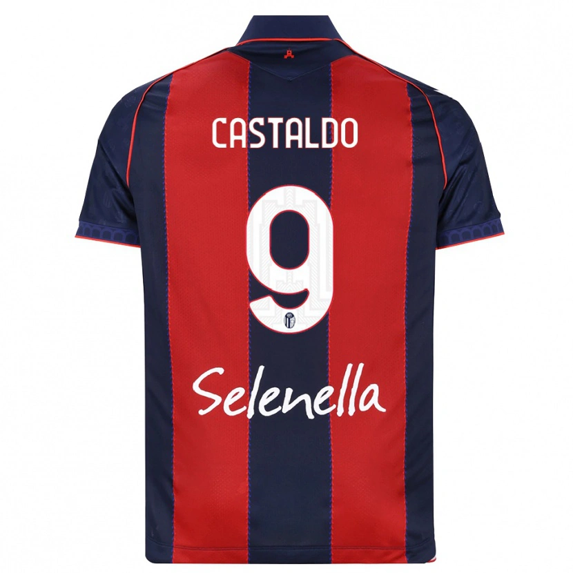 Danxen Børn Francesco Castaldo #9 Kongelig Blå Rød Hvid Hjemmebane Spillertrøjer 2026/27 Trøje T-Shirt