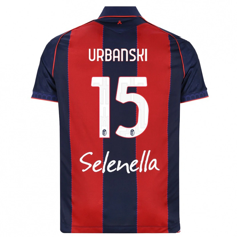 Danxen Børn Dominik Urbanski #15 Kongelig Blå Rød Hvid Hjemmebane Spillertrøjer 2026/27 Trøje T-Shirt