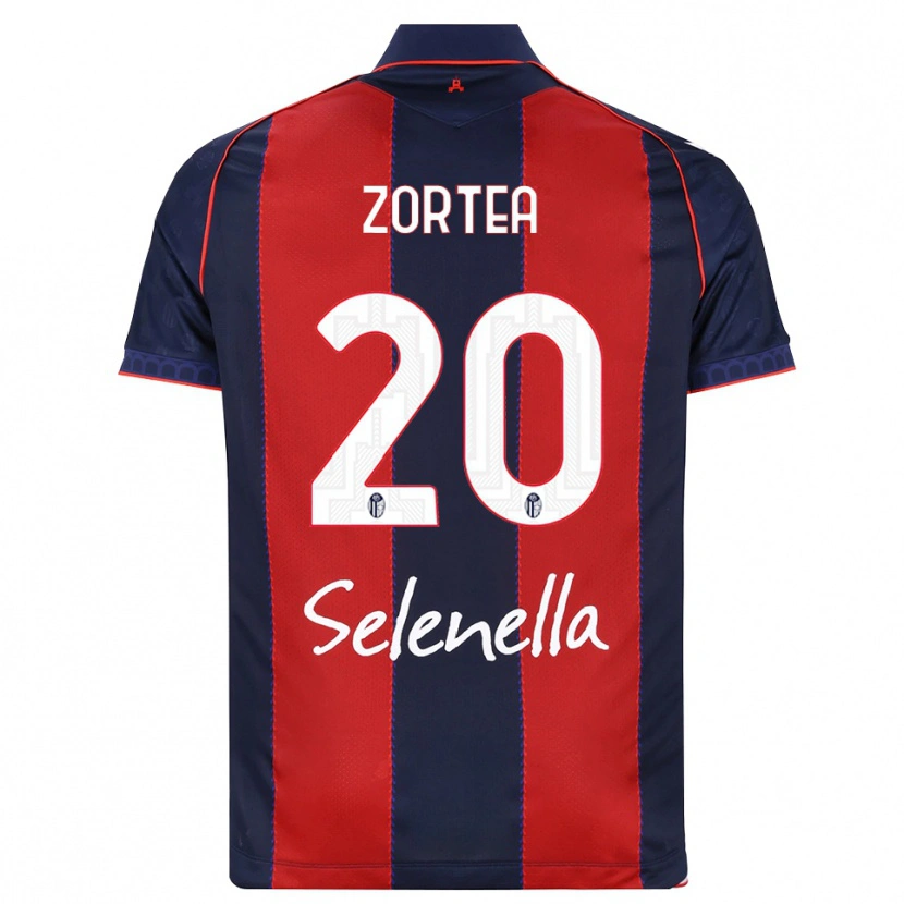 Danxen Børn Nadir Zortea #20 Kongelig Blå Rød Hvid Hjemmebane Spillertrøjer 2026/27 Trøje T-Shirt