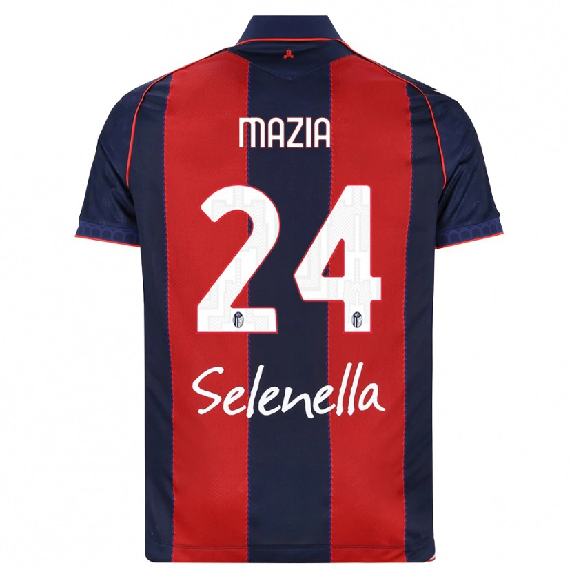 Danxen Børn Andrea Mazia #24 Kongelig Blå Rød Hvid Hjemmebane Spillertrøjer 2026/27 Trøje T-Shirt