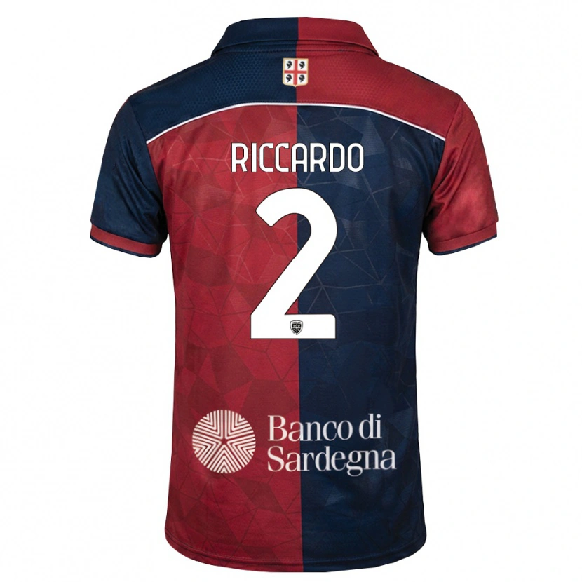 Danxen Børn Riccardo Congiu #2 Bordeaux Kongelig Blå Hjemmebane Spillertrøjer 2026/27 Trøje T-Shirt