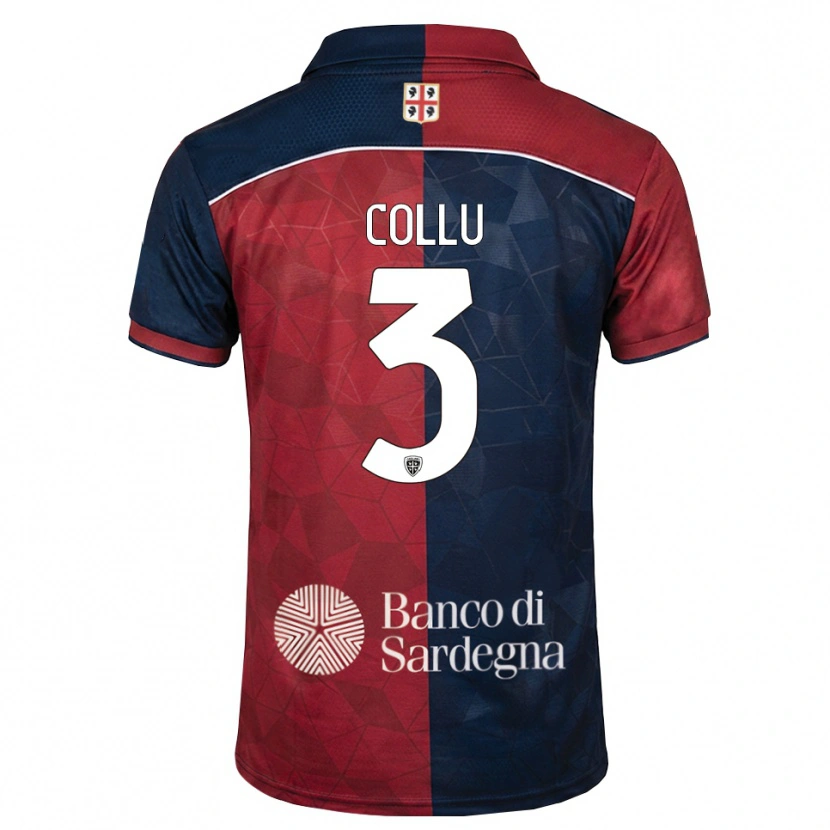 Danxen Børn Davide Collu #3 Bordeaux Kongelig Blå Hjemmebane Spillertrøjer 2026/27 Trøje T-Shirt