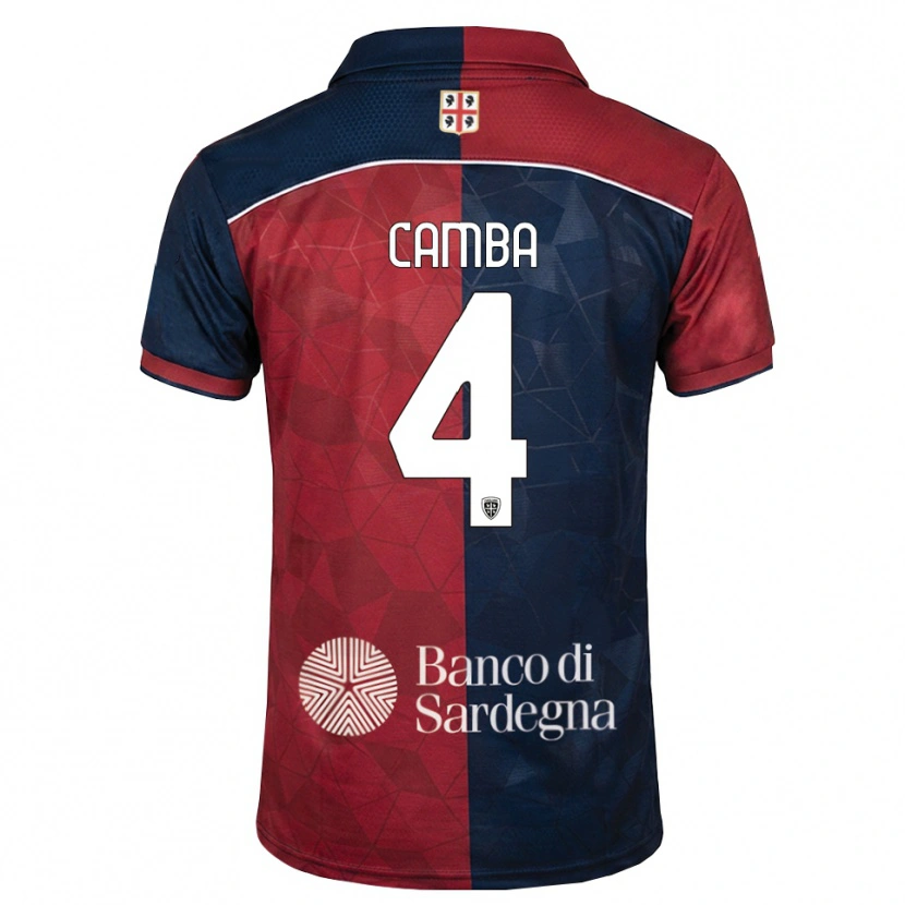 Danxen Børn Daniele Camba #4 Bordeaux Kongelig Blå Hjemmebane Spillertrøjer 2026/27 Trøje T-Shirt