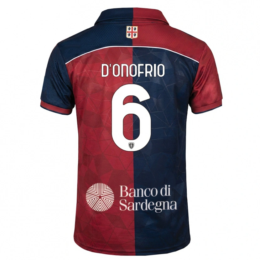 Danxen Børn Vincenzo D'onofrio #6 Bordeaux Kongelig Blå Hjemmebane Spillertrøjer 2026/27 Trøje T-Shirt
