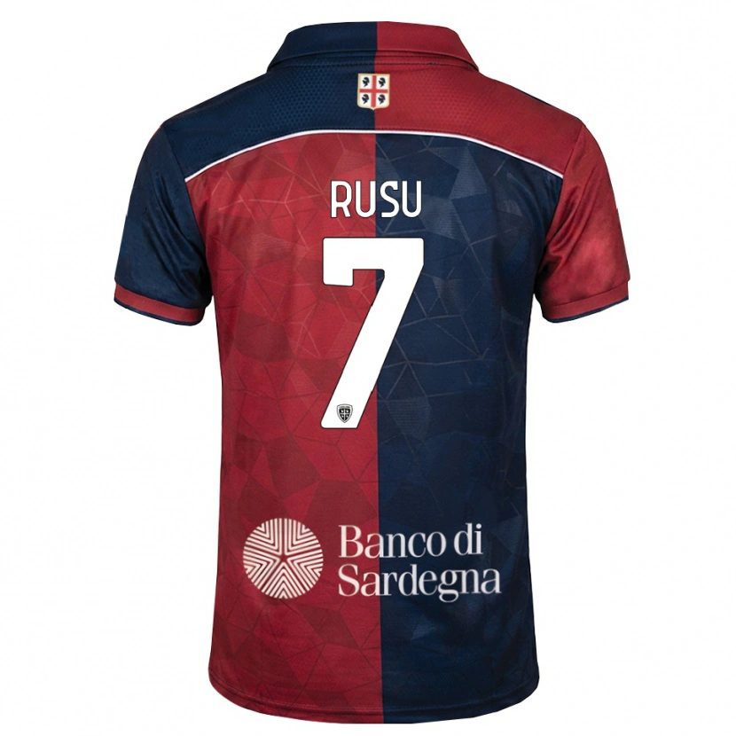 Danxen Børn Timofei Rusu #7 Bordeaux Kongelig Blå Hjemmebane Spillertrøjer 2026/27 Trøje T-Shirt