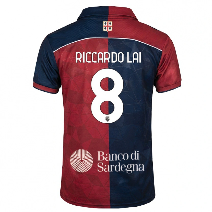Danxen Børn Riccardo Lai #8 Bordeaux Kongelig Blå Hjemmebane Spillertrøjer 2026/27 Trøje T-Shirt