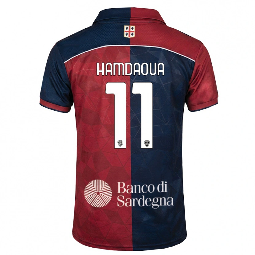 Danxen Børn Noham Hamdaoua #11 Bordeaux Kongelig Blå Hjemmebane Spillertrøjer 2026/27 Trøje T-Shirt