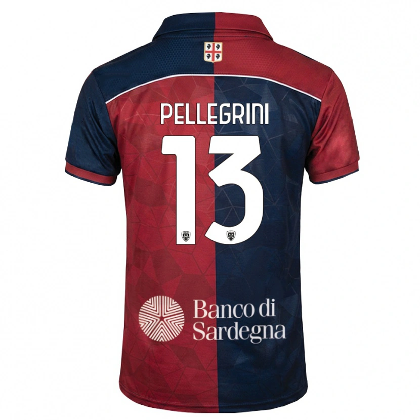 Danxen Børn Nicolò Pellegrini #13 Bordeaux Kongelig Blå Hjemmebane Spillertrøjer 2026/27 Trøje T-Shirt