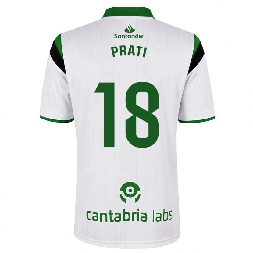 Danxen Børn Matteo Prati #18 Hvid Grøn Sort Hjemmebane Spillertrøjer 2026/27 Trøje T-Shirt