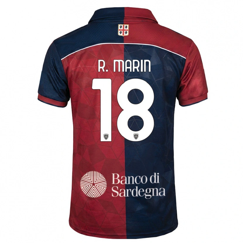 Danxen Børn Răzvan Marin #18 Bordeaux Kongelig Blå Hjemmebane Spillertrøjer 2026/27 Trøje T-Shirt