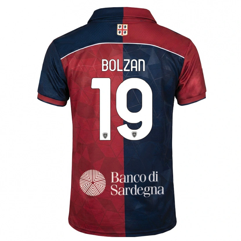 Danxen Børn Alessandro Bolzan #19 Bordeaux Kongelig Blå Hjemmebane Spillertrøjer 2026/27 Trøje T-Shirt